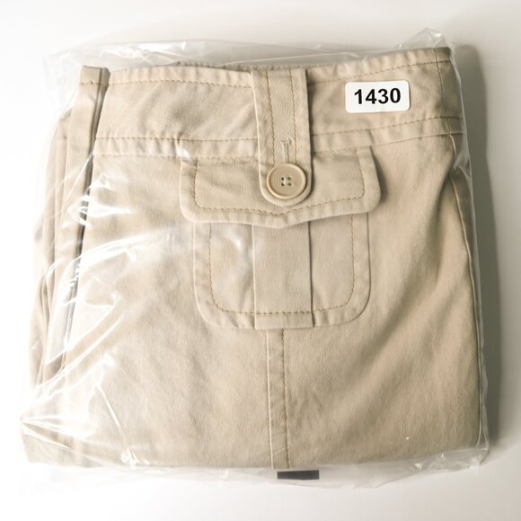 ANN TAYLOR LOFT Tan Khaki Wide Leg Pants with Pockets - Size 10P - Picture 10 of 10
